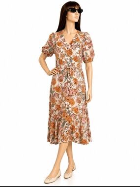 Knox Rose Blush Floral Maxi Dress Cottagecore Boho Prairie Grunge Fairy Size L